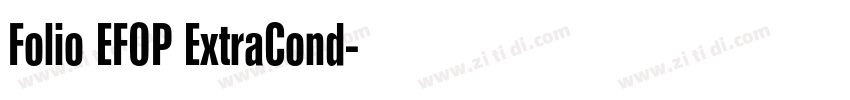 Folio EFOP ExtraCond字体转换